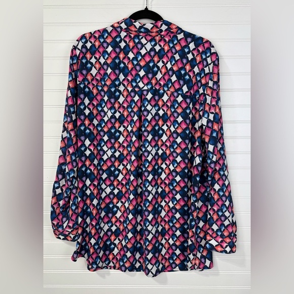 Christopher & Banks jewel tones long sleeved business casual tunic. Size XL. - Picture 3 of 6